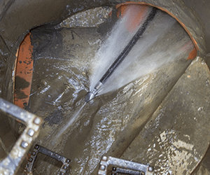 jetting sewer pipeline